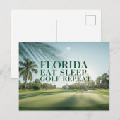Golf Florida mit Ball auf Grün  Postkarte (Vorne/Hinten)