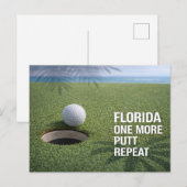 Golf Florida mit Ball auf Grün Postkarte (Vorne/Hinten)