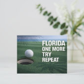 Golf Florida mit Ball auf Grün Postkarte (Stehend Vorderseite)