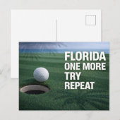 Golf Florida mit Ball auf Grün Postkarte (Vorne/Hinten)