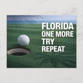 Golf Florida mit Ball auf Grün Postkarte