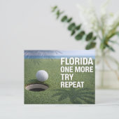 Golf Florida mit Ball auf Grün Postkarte (Stehend Vorderseite)