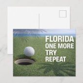 Golf Florida mit Ball auf Grün Postkarte (Vorne/Hinten)