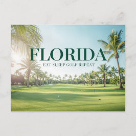 Golf Florida mit Ball auf Grün Postkarte