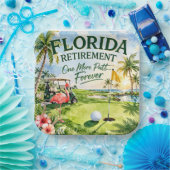 Golf Florida mit Flamingo-Motiv Pappteller (Party)