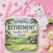 Golf Florida mit Flamingo-Motiv Pappteller (Party)