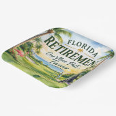 Golf Florida mit Flamingo-Motiv Pappteller (Gewinkelt)
