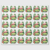 Golf Florida mit Flamingo-Ruhestand Geschenkpapier (Flach)