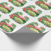 Golf Florida mit Flamingo-Ruhestand Geschenkpapier (Ecke)