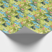 Golf Florida mit Flamingo-Ruhestand Geschenkpapier (Ecke)