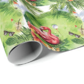 Golf Florida mit Flamingo-Ruhestand-Thema Geschenkpapier (Rolleneckpunkt)