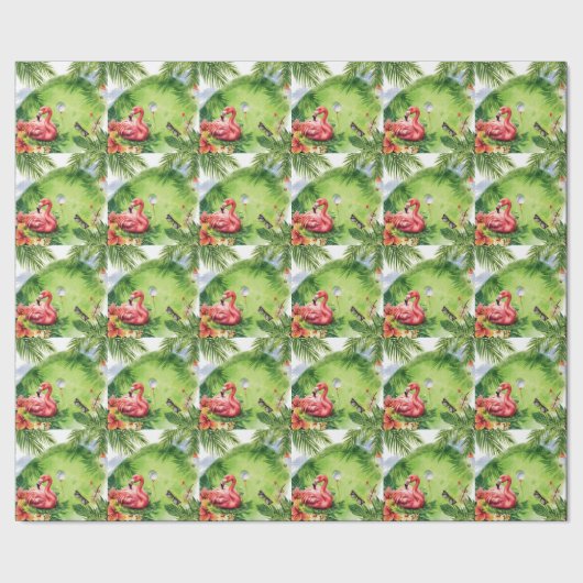 Golf Florida mit Flamingo-Ruhestand-Thema Geschenkpapier (Saum)