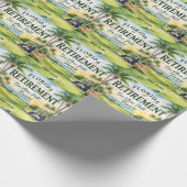 Golf Florida mit Flamingo-Ruhestand-Thema Geschenkpapier (Ecke)
