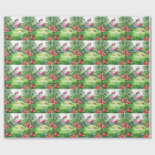 Golf Florida mit Flamingo-Ruhestand-Thema Geschenkpapier (Flach)