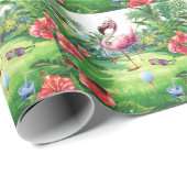 Golf Florida mit Flamingo-Ruhestand-Thema Geschenkpapier (Rolleneckpunkt)