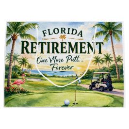 Golf Florida mit Flamingo-Ruhestand-Thema Große Geschenktüte
