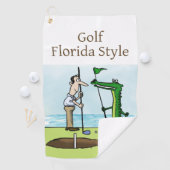 Golf Florida Style mit Alligator Caddie Golfhandtuch (Insitu)