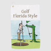 Golf Florida Style mit Alligator Caddie Golfhandtuch (Vorderseite)