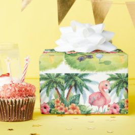 Golf Florida - Thema Flamingo-Ruhestand Geschenkpapier