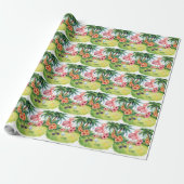 Golf Florida - Thema Flamingo-Ruhestand Geschenkpapier (Ungerollt)