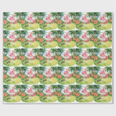 Golf Florida - Thema Flamingo-Ruhestand Geschenkpapier (Flach)