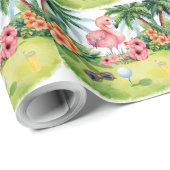 Golf Florida - Thema Flamingo-Ruhestand Geschenkpapier (Rolleneckpunkt)