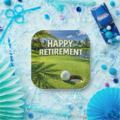 Golf Florida Thema Glücklicher Ruhestand Pappteller (Party)