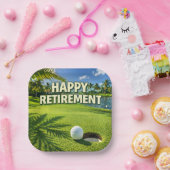 Golf Florida Thema Glücklicher Ruhestand Pappteller (Party)