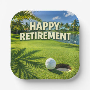 Golf Florida Thema Glücklicher Ruhestand Pappteller