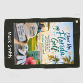 Golf Florida Thema Golfhandtuch (Horizontal)