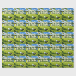 Golf Florida Thema Happy Birthday Geschenkpapier