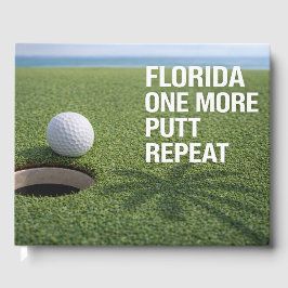Golf Florida Thema mit Ball auf Grün Gästebuch