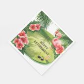 Golf Florida Thema mit Flamingo auf Grün Serviette (Ecke)