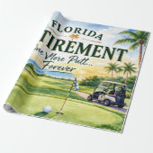 Golf Florida Thema mit Flamingo-Ruhestand Geschenkpapier (Ungerollt)
