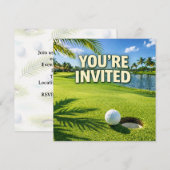 Golf Florida Thema “Sie sind eingeladen” Einladung (Vorne/Hinten)