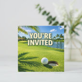 Golf Florida Thema “Sie sind eingeladen” Einladung (Stehend Vorderseite)