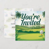 Golf Florida Thema “Sie sind eingeladen” Einladung (Vorne/Hinten)