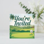 Golf Florida Thema “Sie sind eingeladen” Einladung (Stehend Vorderseite)