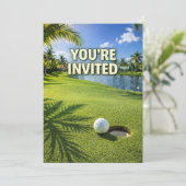 Golf Florida Thema - Sie sind eingeladen Einladung (Stehend Vorderseite)