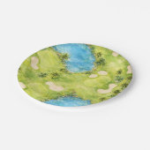 Golf Florida themed  Pappteller (Schrägansicht)