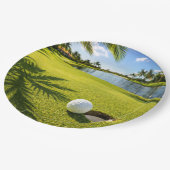 Golf Florida themed  Pappteller (Schrägansicht)