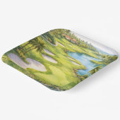 Golf Florida Themen-Golfplatz Pappteller (Gewinkelt)