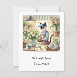 Golf Florist für Cat Lovers Postkarte