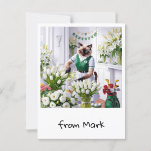 Golf Florist für Katzenliebhaber Postkarte