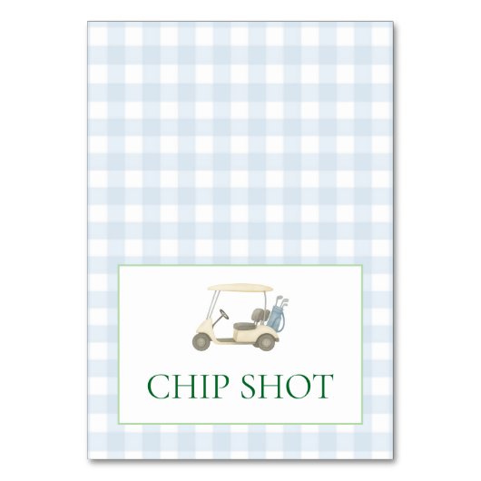 Golf Food Label Tischnummer (Vorderseite)