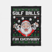 Golf For Everybody Santa Ugly Christmas Golfing Fleecedecke (Vorderseite)