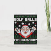 Golf For Everybody Santa Ugly Christmas Golfing Karte (Vorderseite)