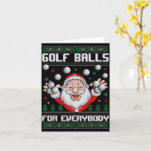 Golf For Everybody Santa Ugly Christmas Golfing Karte (Gelbe Blume)