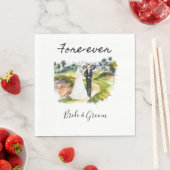 Golf Fore Ever mit Braut und Groom Wedding Serviette (Beispiel)