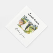Golf Fore Ever mit Braut und Groom Wedding Serviette (Ecke)